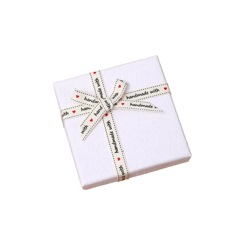 Customized. Jewelry Box White Ribbon Tiandigai Box Jewelry Packaging Box Ornament Storage Box Box
