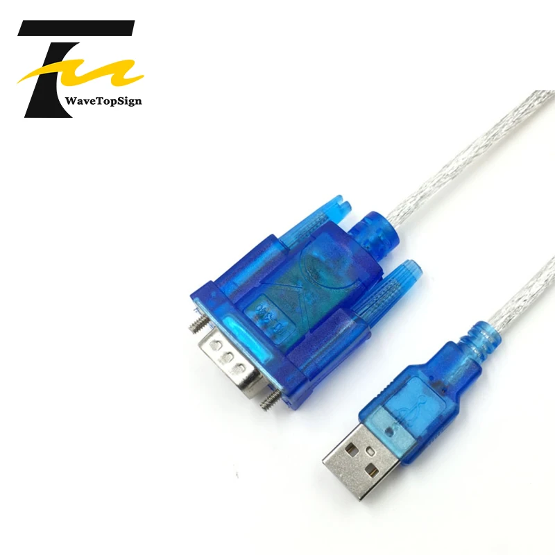 WaveTopSign DB9 RS232 to USB to Serial Cable Male Head Female Head 9PIN 1.5M Cable