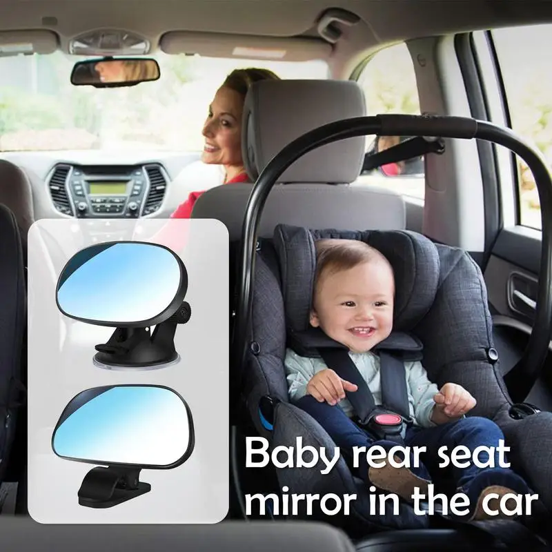 Interior Rearview Baby Mirror Reusable Baby Car Back Seat Mirror Rotation Adjustable Car Mirror   baby rear seat rearview mirror