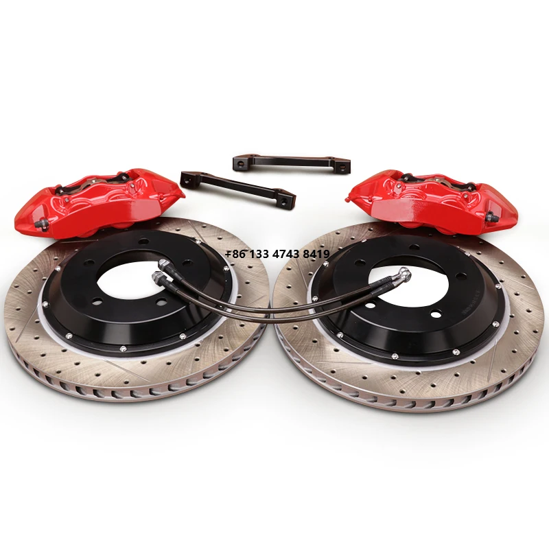 

GT4 4 Pot Brake Calipers Modified Large Brake Kit 4 Piston Calipers