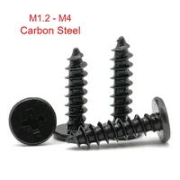 20~200pcs Black Nickel Plated Phillips Flat Head Tapping Screws M1.2M 1.4 M1.7 M2 M2.3 M2.6 M3 M3.5 M4