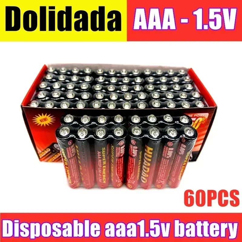 แบตเตอรี่ battery1.5v AAA แบบใช้แล้วทิ้งแบตเตอรี่คาร์บอนเกรด AAA 1.5โวลต์ทนทานต่อการระเบิด UM4แบตเตอรี่ไร้สารปรอท