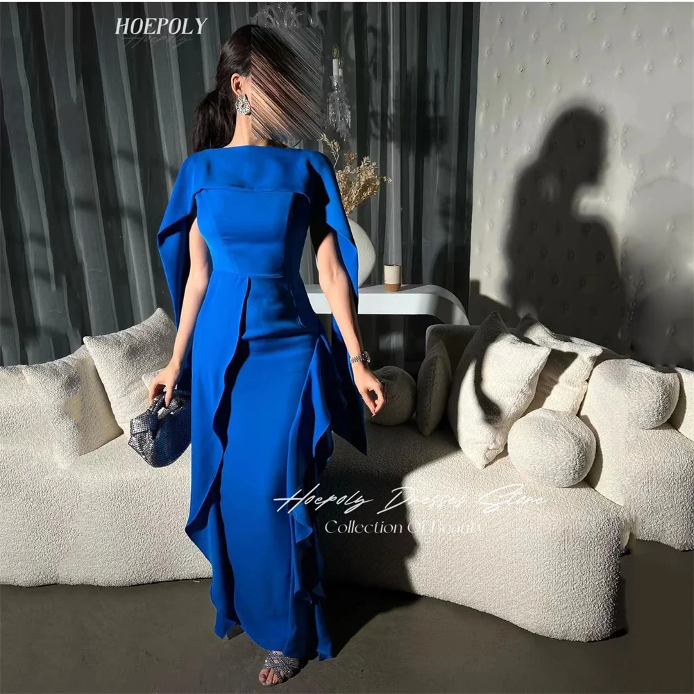 

Hoepoly O Neckline Prom Dress Shawl Shawl Sleeves With Ankle Length Evening Elegant Party Dress For Women2023