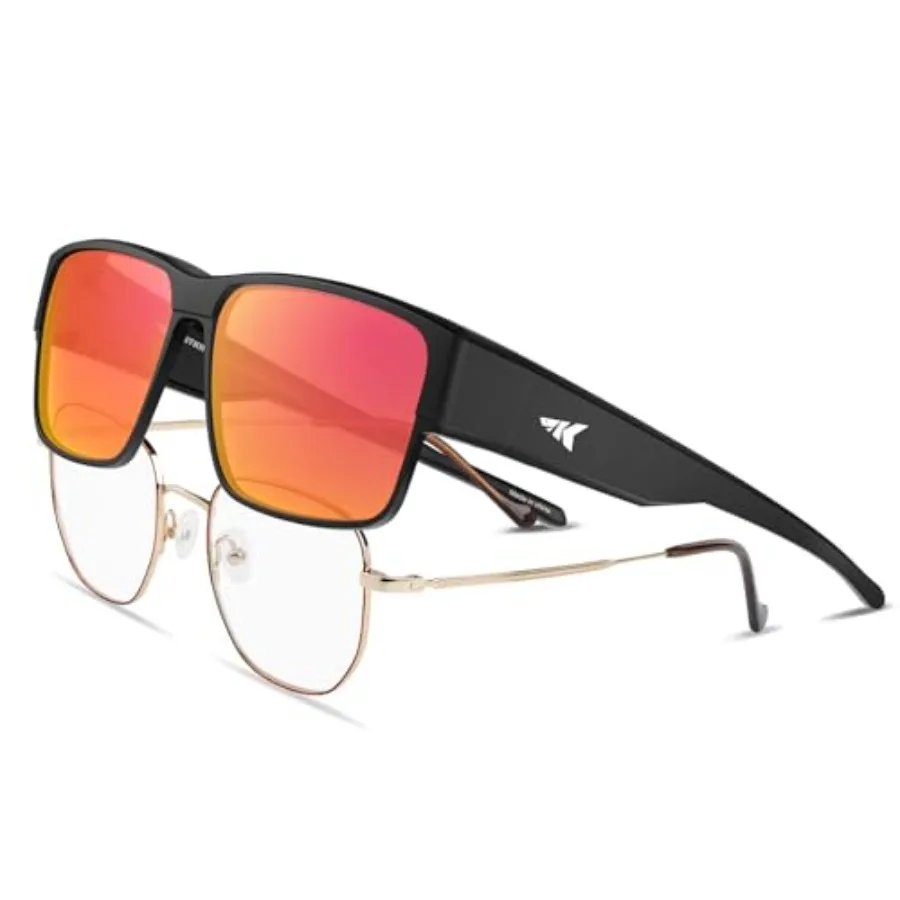 

Molino Fit-Over Polarized Sunglasses, UV400 Protection Ultralight Wraparound Fishing Sports Sunglasses, TAC Lenses