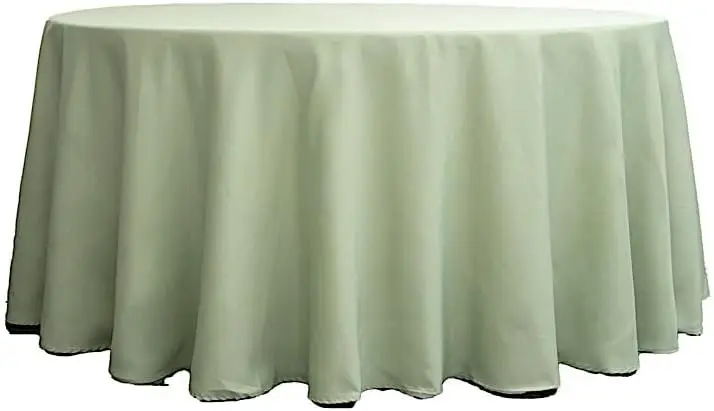 10 Pcs 120 Inch Sage Green Round Tablecloths Fabric Table Cover Linens For Wedding Party Polyester Reception Banquet Events