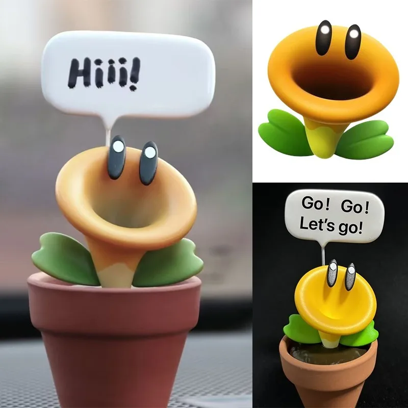 

Super Mario Wonder Flower Ornament DIY Cake Decoration Game Home Anime Figure Model Car Interior Desktop Message Doll Toys Gifts