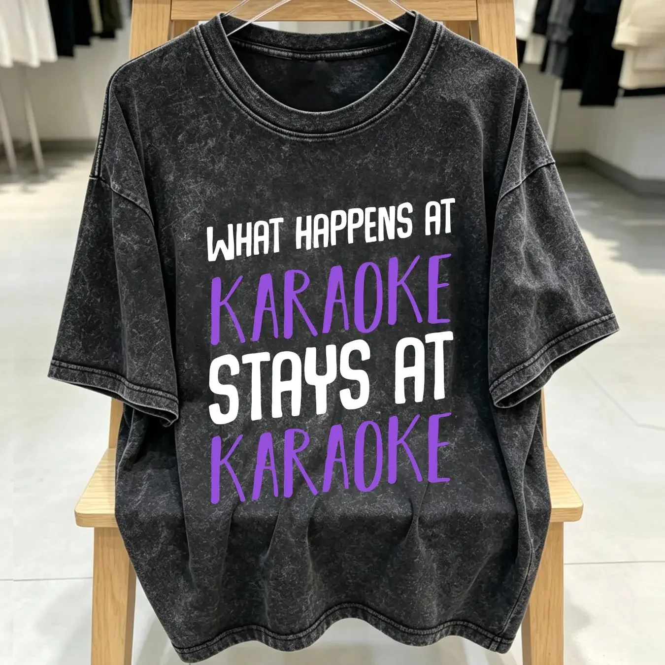washed T Shirt Karaoke Fan For Singing Singer Vocalist Music Lover Musician Arts  vintage Washed streetwear designer clothes