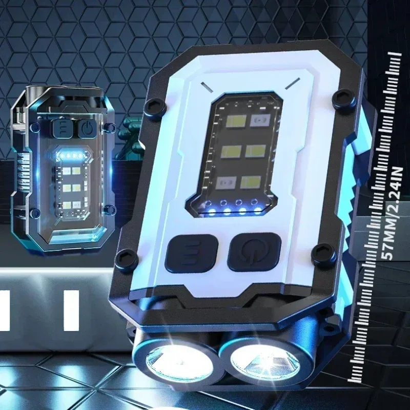 مصباح جيب مغناطيسي متعدد الاستخدامات - ضوء COB LED مدمج للغاية مع أوضاع قابلة للتعديل وخطاف سلسلة المفاتيح