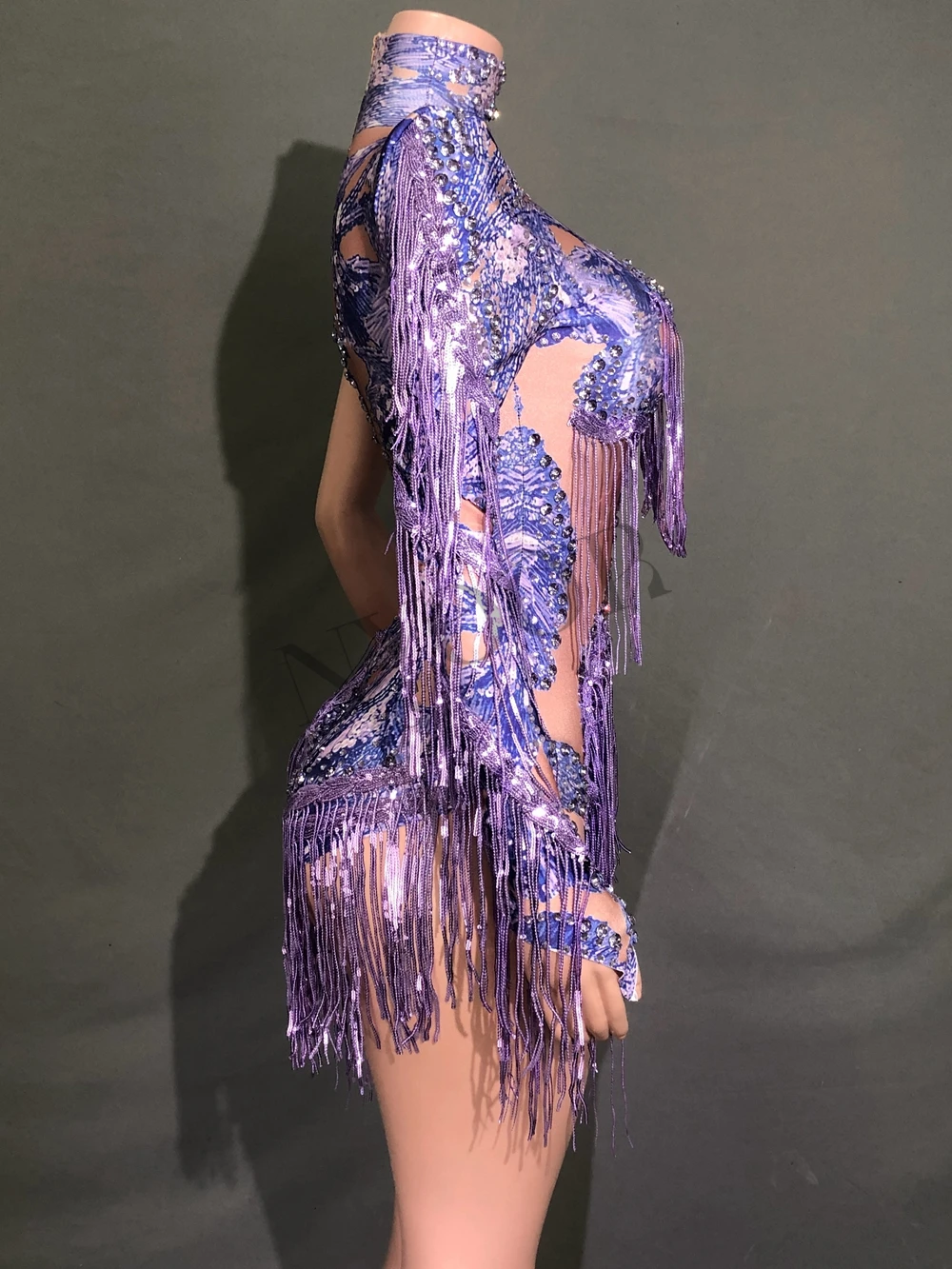 Body à manches simples pour femmes, strass scintillants, paillettes, chanteur, danseuse, vêtements de scène, Costume de danse, tenue de discothèque