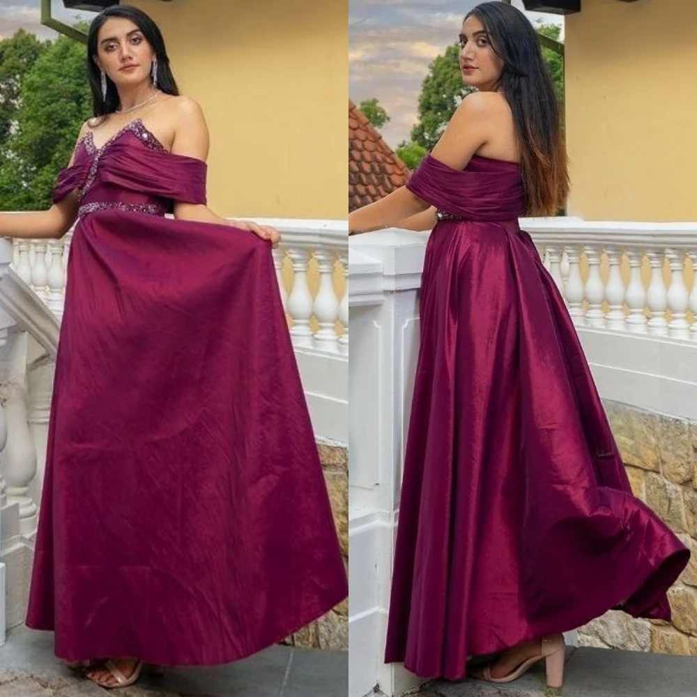 

es High Quality Sexy Strapls A-line Beading Satin Formal Occasion Gown Abendkleid Damen Plus Size Waden Lang