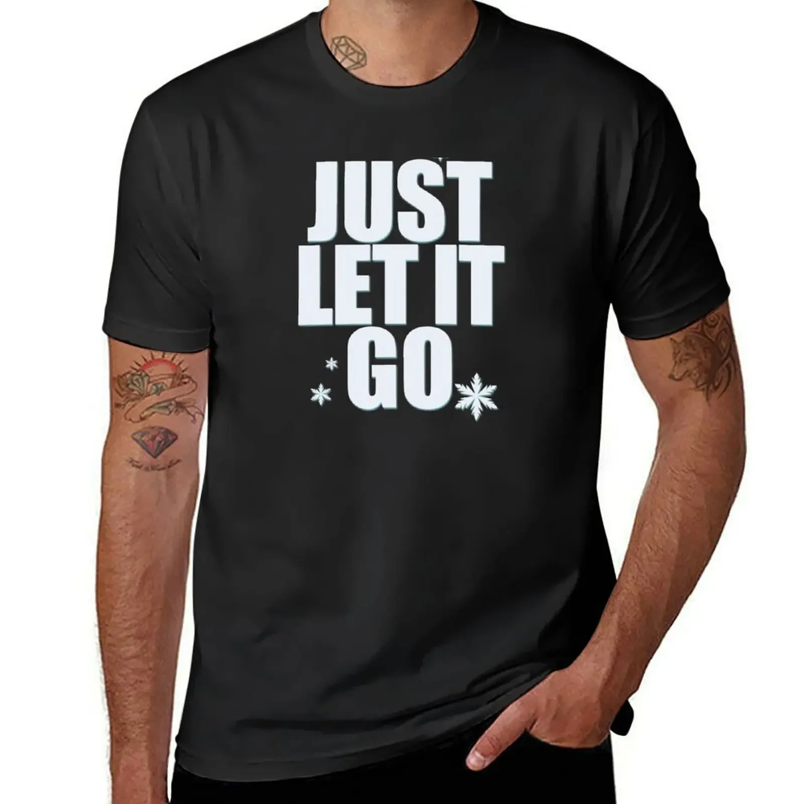 

JUST LET IT GO T-Shirt anime stuff vintage anime shirt anime figures street wear tee shirts for men
