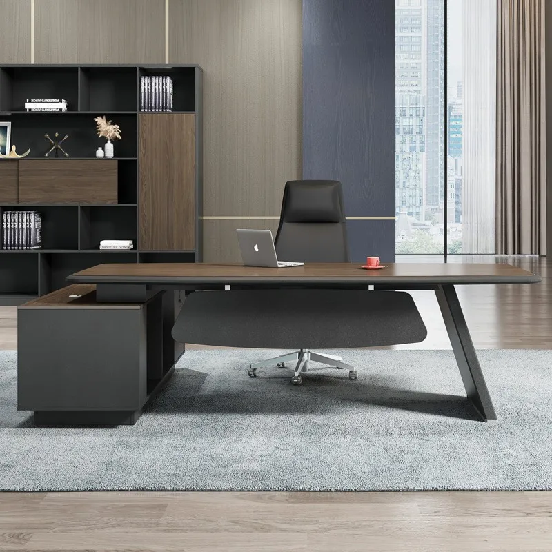 CEO desk,boss table,office Furniture,President High-End Executive Manager Office Desk And Chair Set