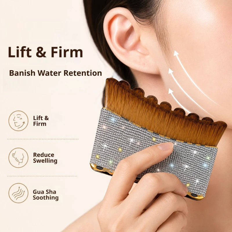 Portable Meridian Massage Comb, Soft-Bristled Facial and Neck Massage Tool, Household Scalp and Facial Care Beauty Gadget