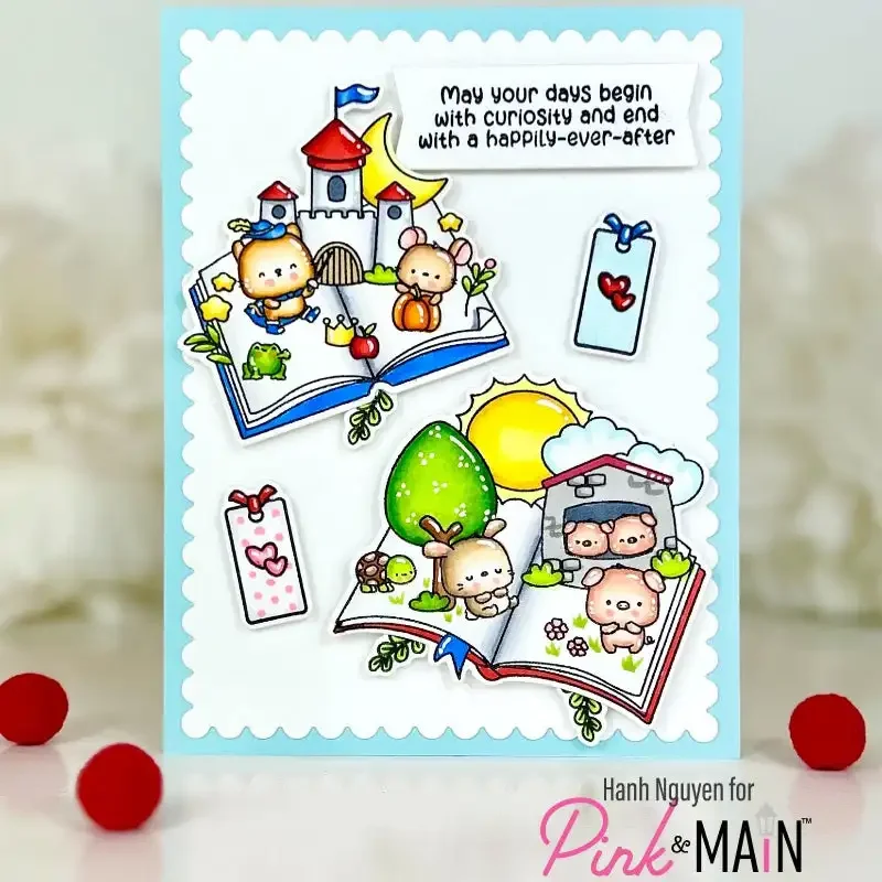 New 2026 Bow Paperclip Story Books Clear Stamps Note Pages Metal Cutting Dies for DIY Scrapbook Diary