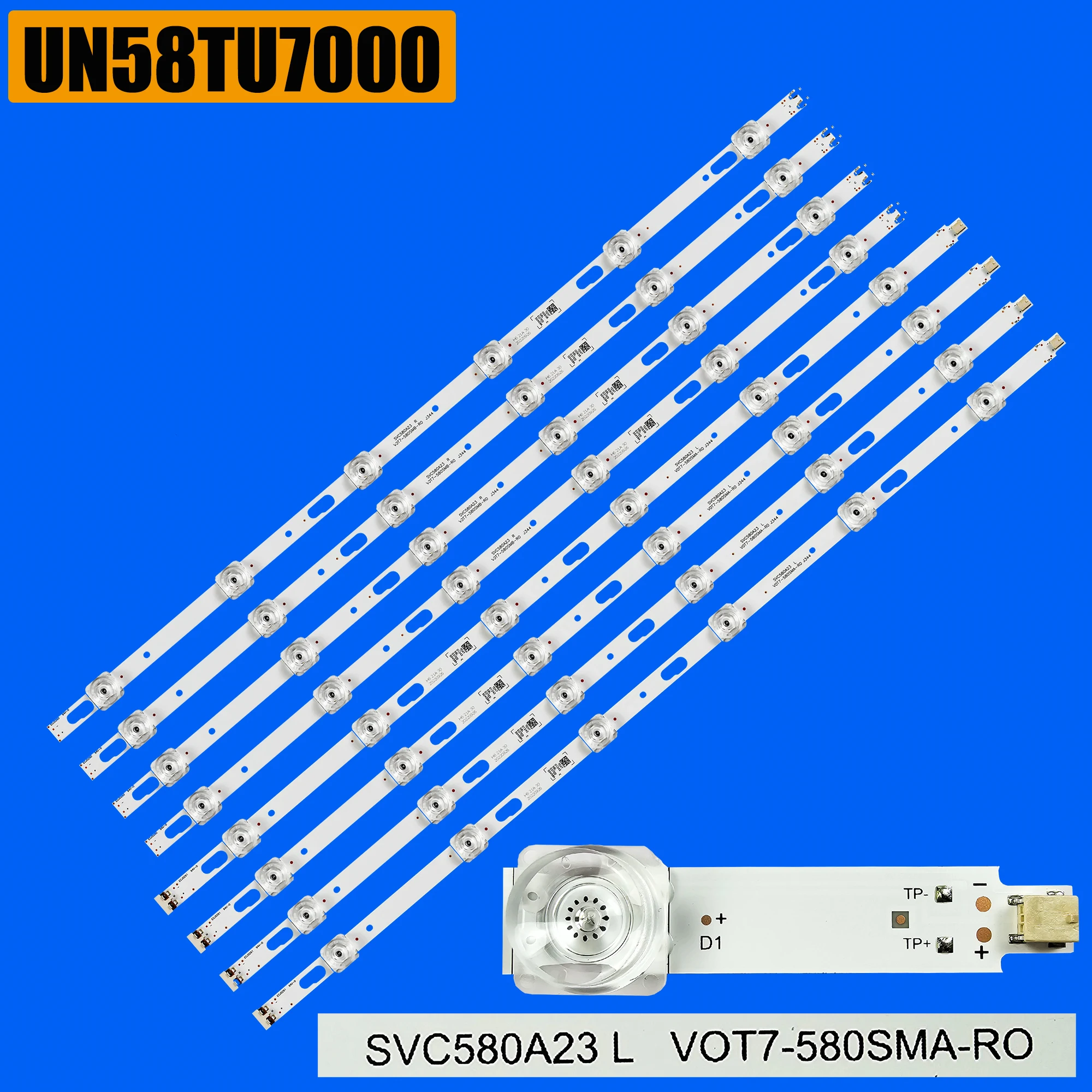 tira retroiluminacao led para ue58au7100u ue58au7172u ue58au7175u ue58au7500u ue58au7570u lm4100873a lm41 00874a v0t7580sma r0 01