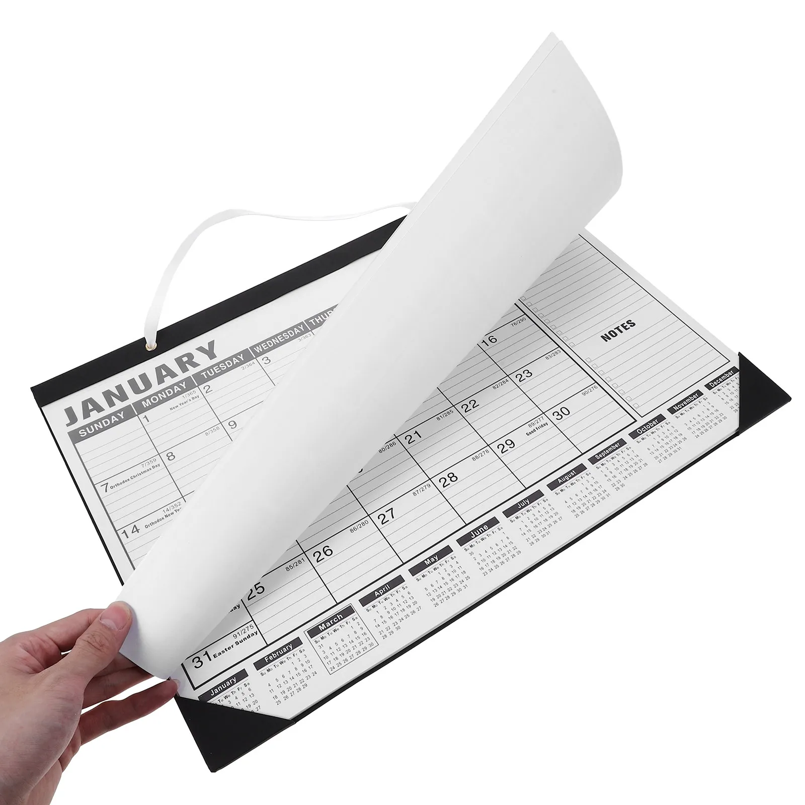 

2024 Daily Use Wall Calendar Hanging Noting Monthly Calendar Sturdy Paper Compact Design for Office Study Home Decoration Simple