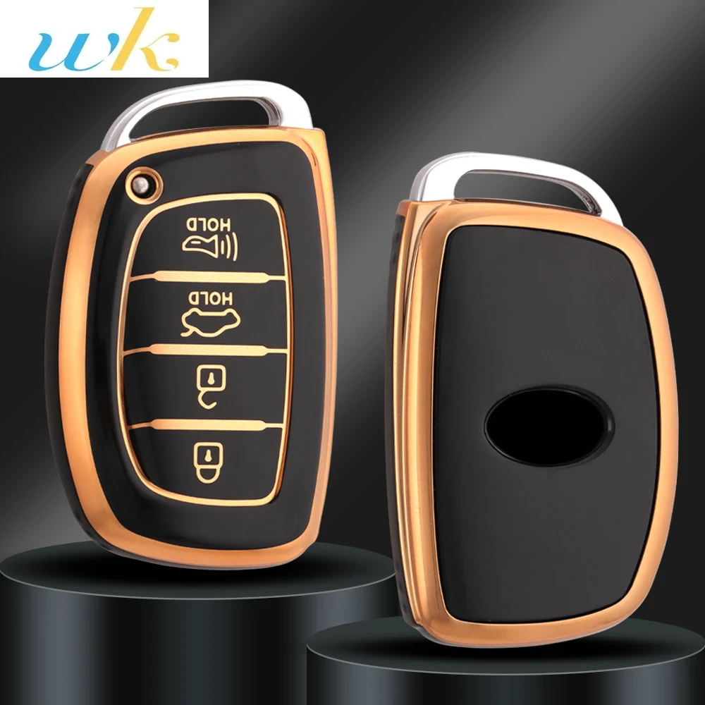 

4 Button NEW TPU Car Smart Key Case Cover Shell Fob For Hyundai Tucson Santa Fe Rena Sonata Elantra Creta Ix35 Ix45 I10 I30 I40