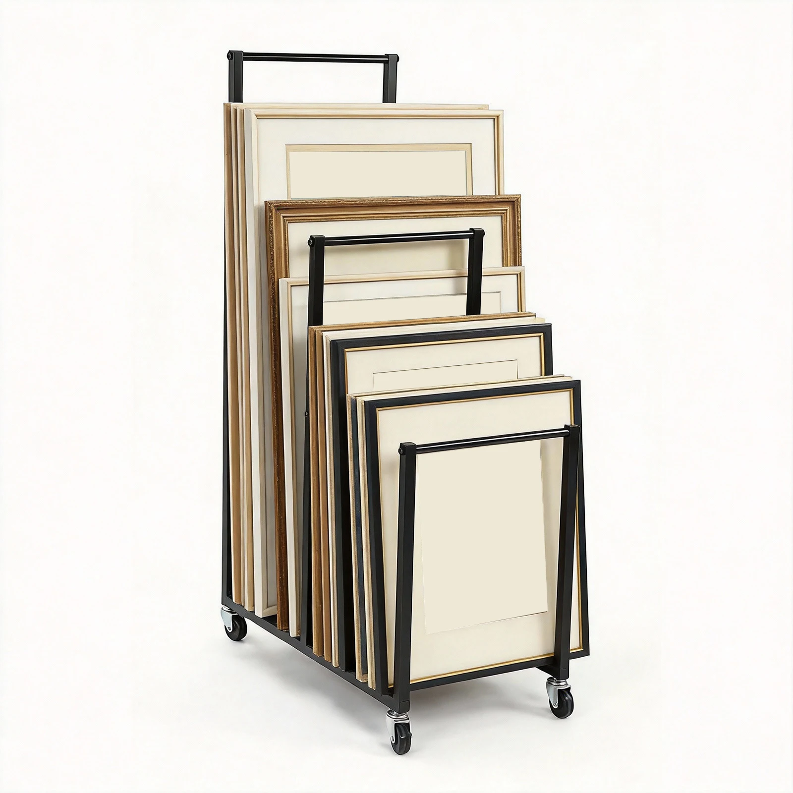 

Передвижная картонная стойка-стеллаж на колесах для хранения коробок, 41x26x14 дюймов, для дома, супермаркета, склада и коммерческого использования