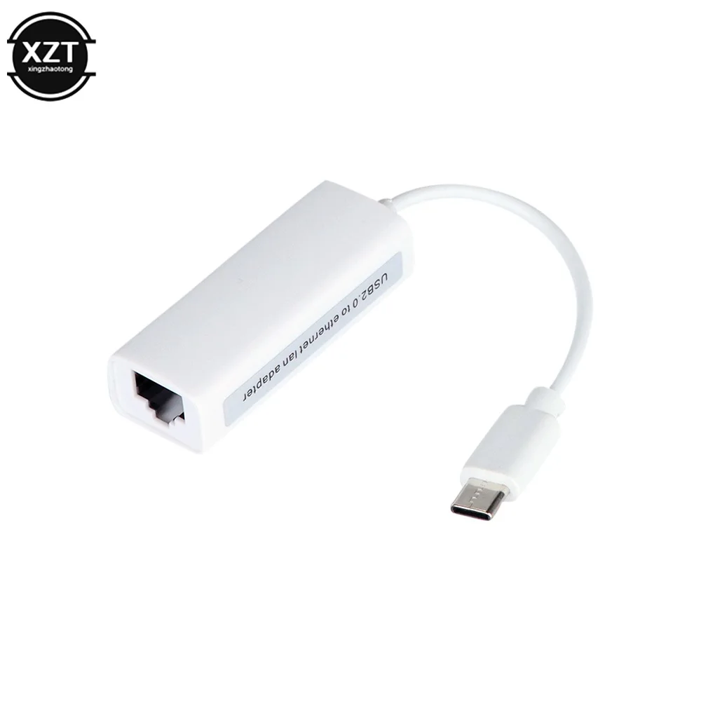 Usb Type-C Naar Rj45 Lan Ethernet Adapter 10/100Mbps Netwerkkaart Voor Macbook Windows Bedrade Internet Kabel Sr9900