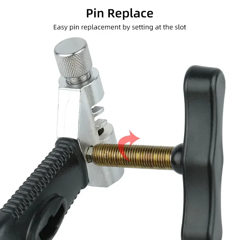 Deemount Bike Chain Breaker W/ Spare Pin N Hook Single 6/7/8/9/10/11/12 Speed Chain Install Disassembly Tool