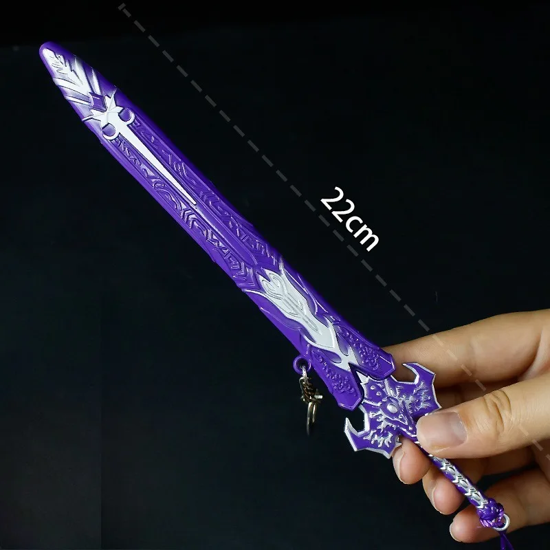 Espada de dragón demonio de 22cm, modelo de Anime, artesanías de aleación, decoración de escritorio, colección de periféricos de juego, regalos de Festival, juguetes para niños