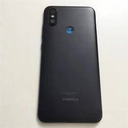 New For Xiaomi Mi A2 Mi 6X Battery Back Cover Rear Housing Metal Door Camera Glass Lens+Side Button