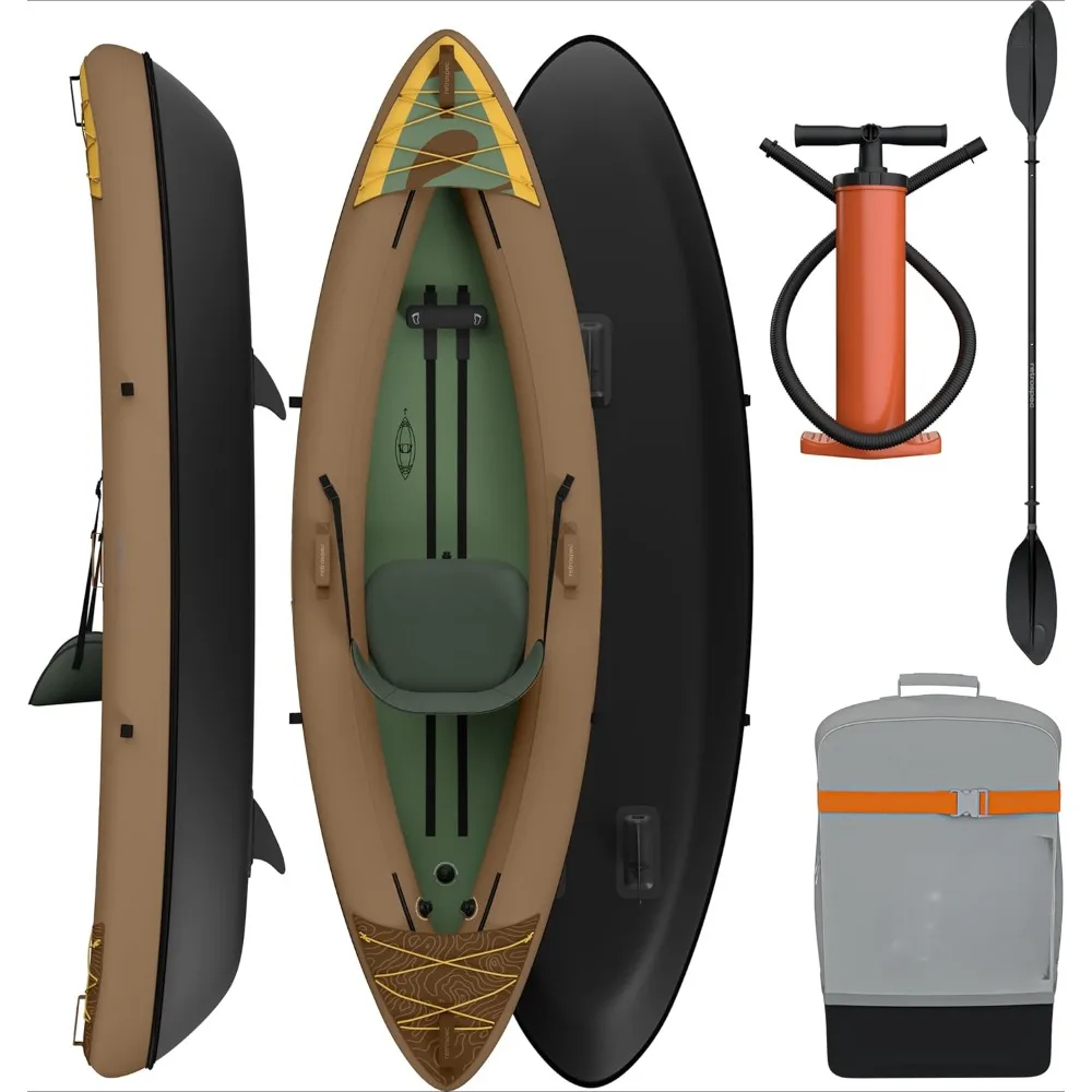 

Single & Double Inflatable Kayaks - 1 & 2 Person Inflatable Kayaks Adult, 220 & 500 lb Weight Capacity, Puncture Resistant