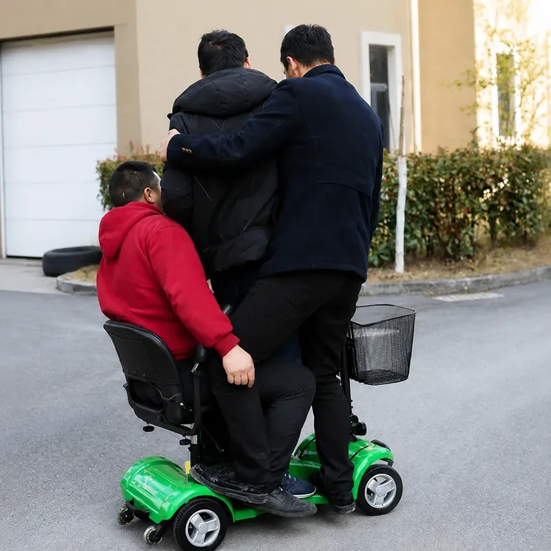 Lightweight Foldable 4 Wheel Electric Scooter for Adults and Elderly Mini Battery Powered Mobility Vehicle for Disabled