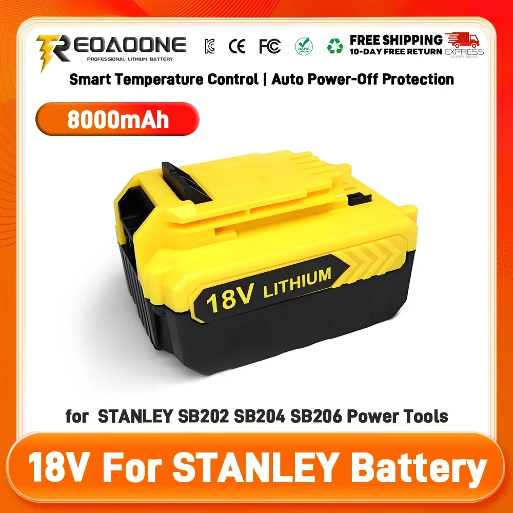 

Reoaoone 18 В аккумуляторные батареи для беспроводной электрической дрели Stanley FMC687L FMC688L Замена аккумулятора bms 18650