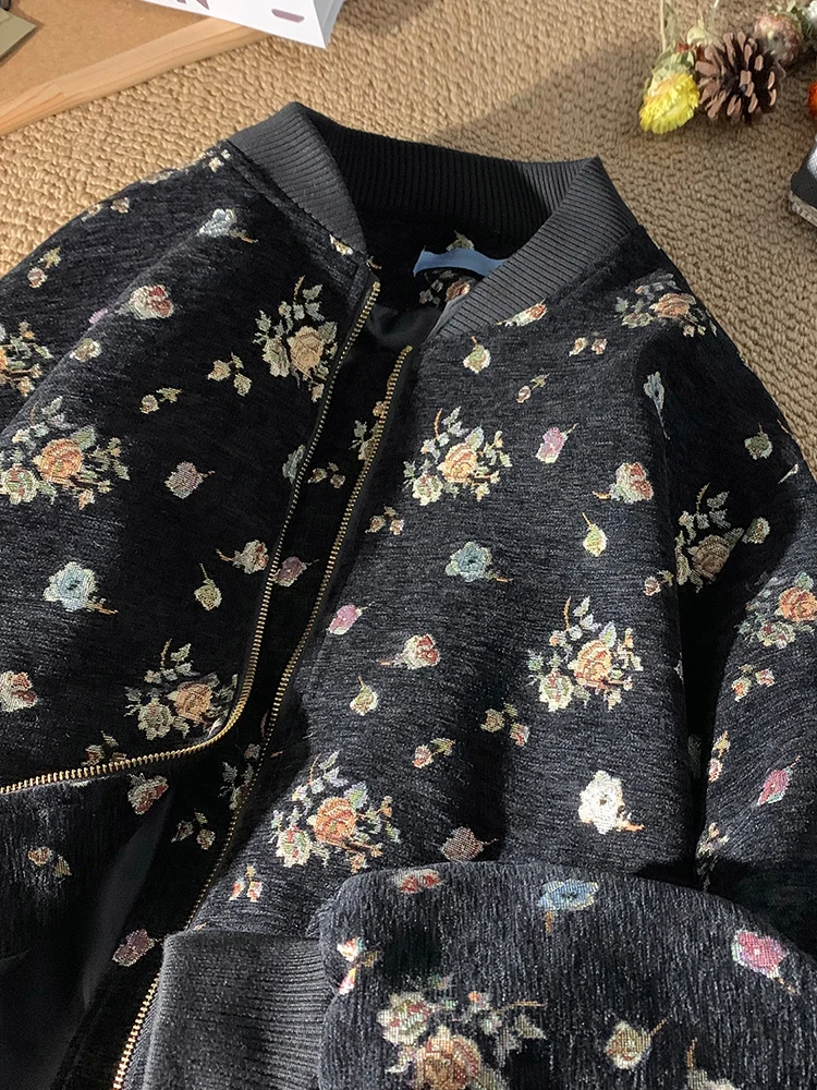 

Новое китайское мужское бейсбольное куртка, весенне-осеннее пальто для пар в стиле ретро с застежкой-молнией, свободный крой, молодежный тренд