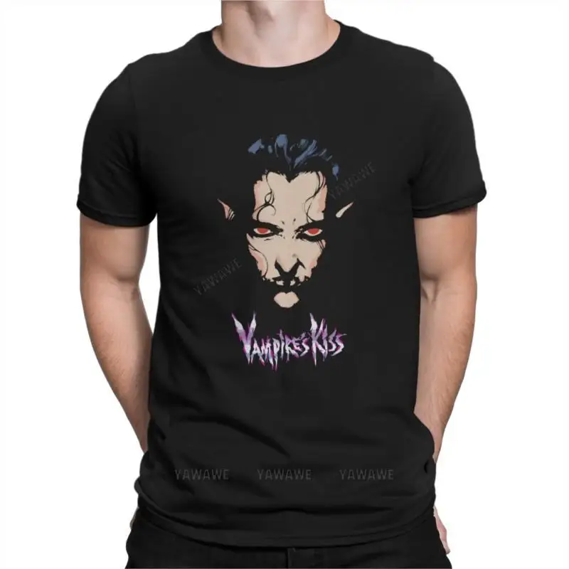 Funny Vampire's Kiss Classic  T-Shirts Men Round Collar Cotton T Shirts Castlevania Trevor Belmont Short Sleeve Tees Adult