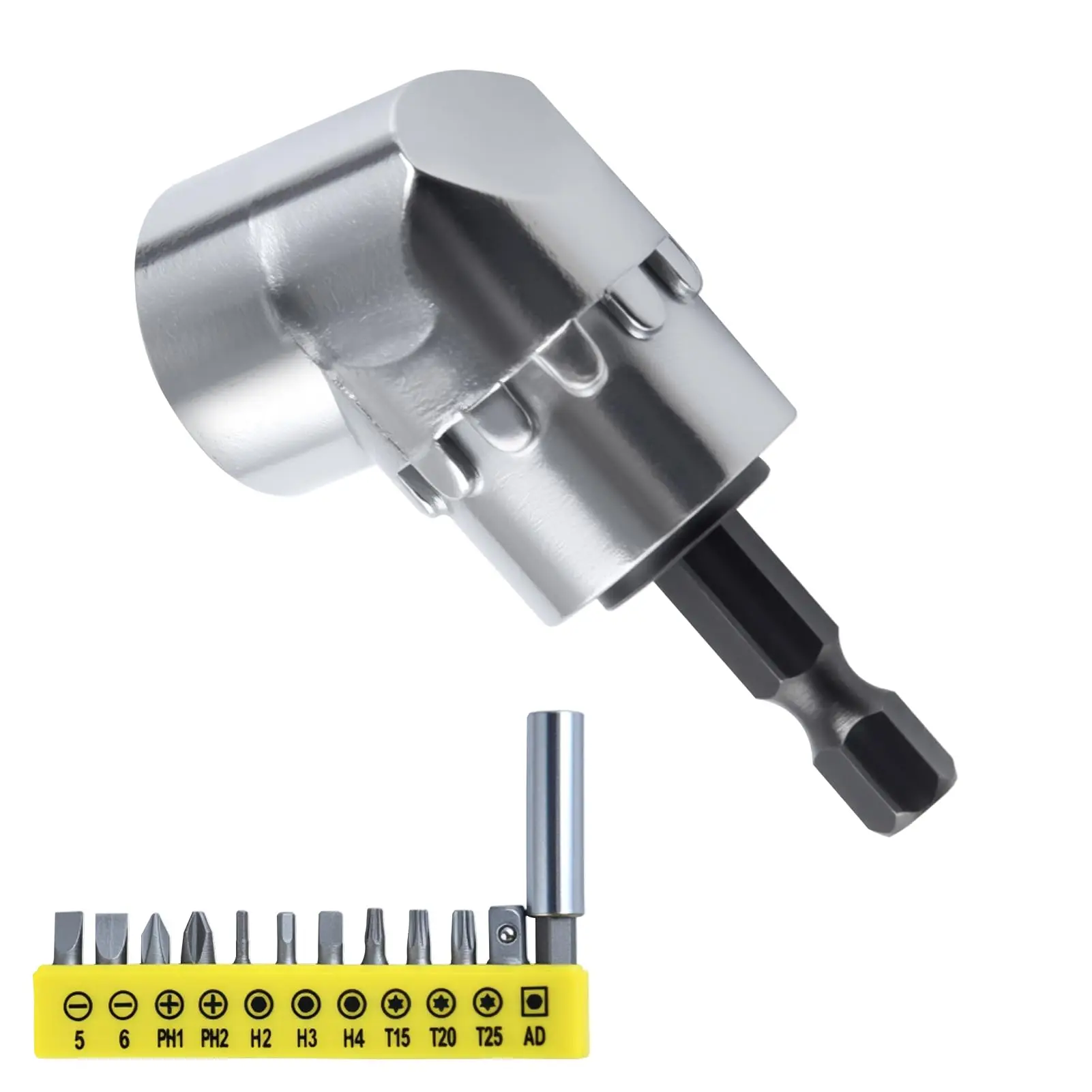 105° Right Angle Drill Extension: Multi-Function Corner Tool for Tight Spaces-Household Drill Driver Attachment for Screw Drivin