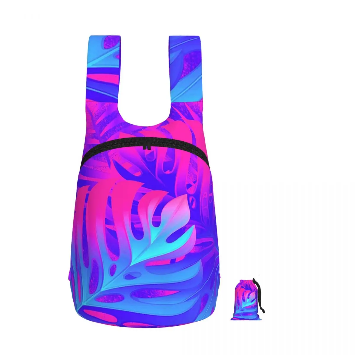 

Monstera And Fern Fronds Bright Blue Red Backpack Student Storage BookBag Children School Bag Laptop Shoulder Bags Boys Girls