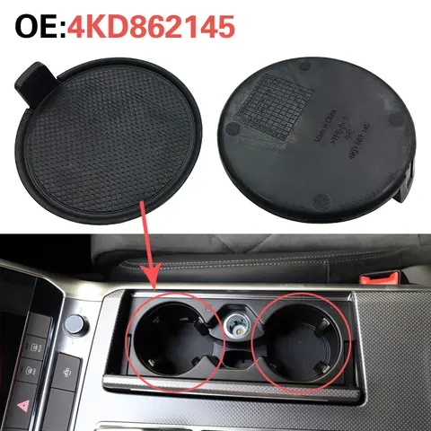 4KD 862145 Audi A6 C8 2019-2024 용 전면 컵 홀더 패드 음료 컵 홀더 패드 고무 패드
