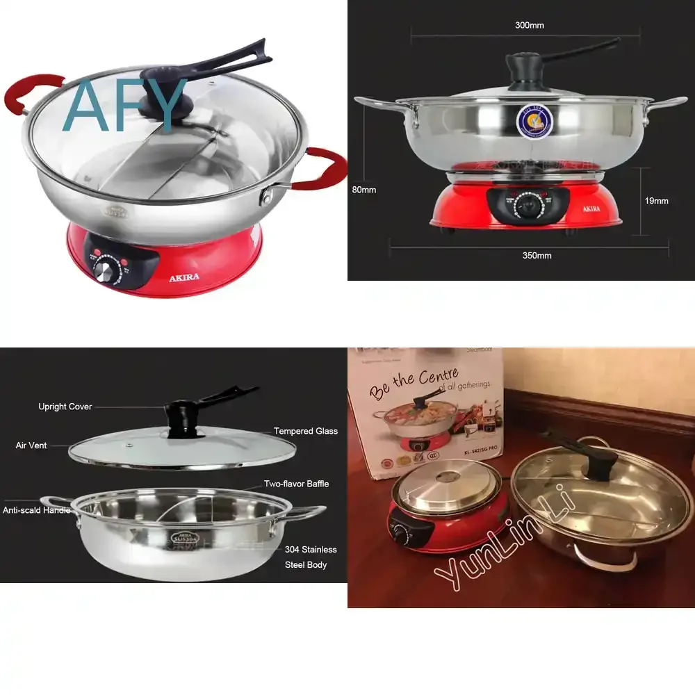 5L Electric Chafing Dish for Electric Hot Pot for Home Kitchen Use Multi Function Split Type Large Capacity Stainless Steel