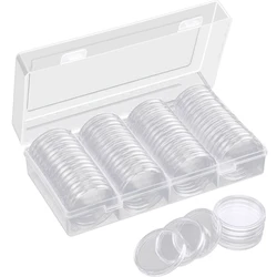 41 Mm Silver Coin Holder Coin Case With Storage Organizer Box For Coin Collection Supplies (60 Pieces)