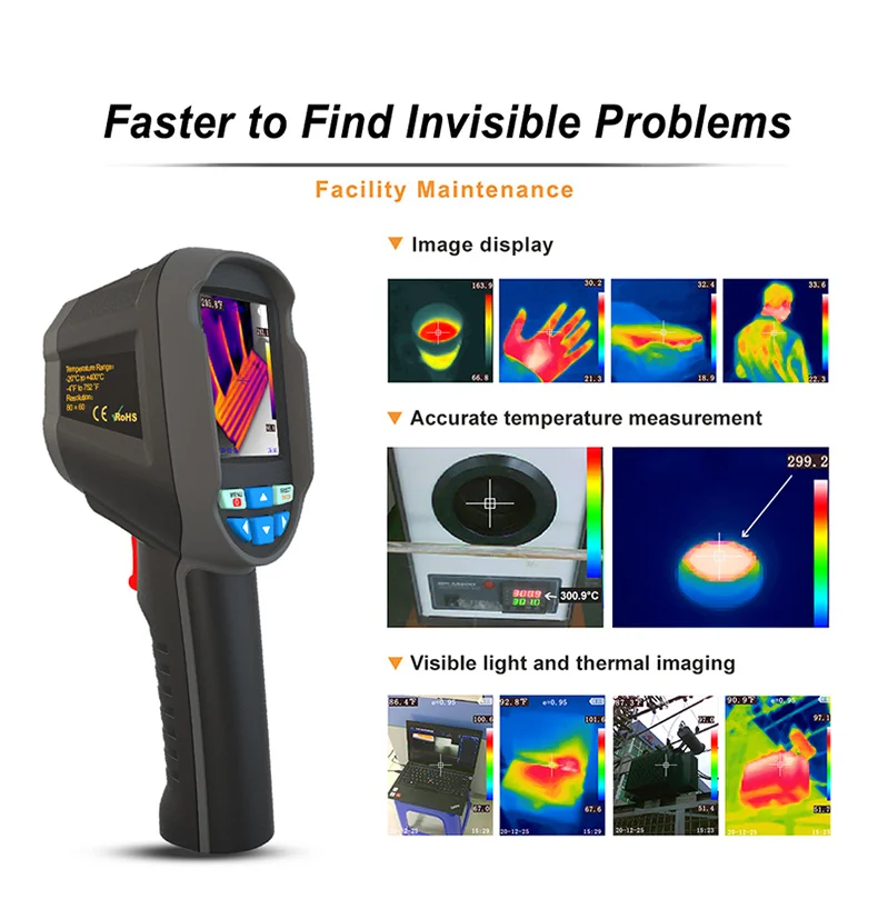 A-BF RX-350/RX-500 Industrial Infrared Thermal Imaging Camera -20°C~450°C Temperature Detect Floor Heating Repair Thermal Imager