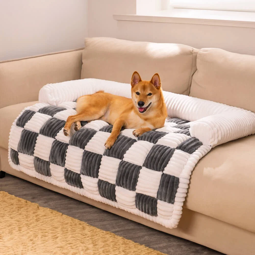 Sofa Cover Plush Dog Bed Sofa Couch For Large Dogs Pet House Mat Warm Nest Beds Kennel Soft Cat Puppy Cushion Long Plush Blanket