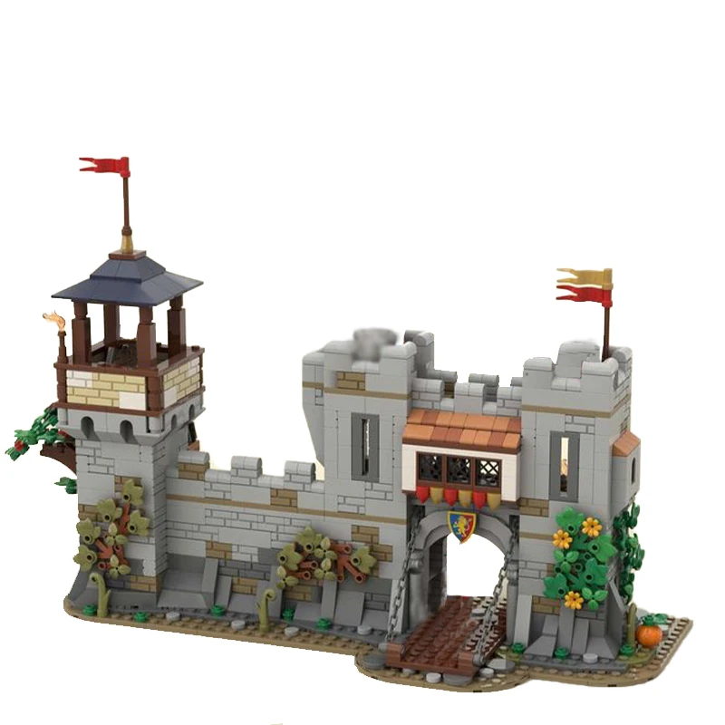 NEW 1156pcs European Medieval Street View Small Lion Knights' Castle creative ideas Retro childToy Gift buildingblocks MOC-10305