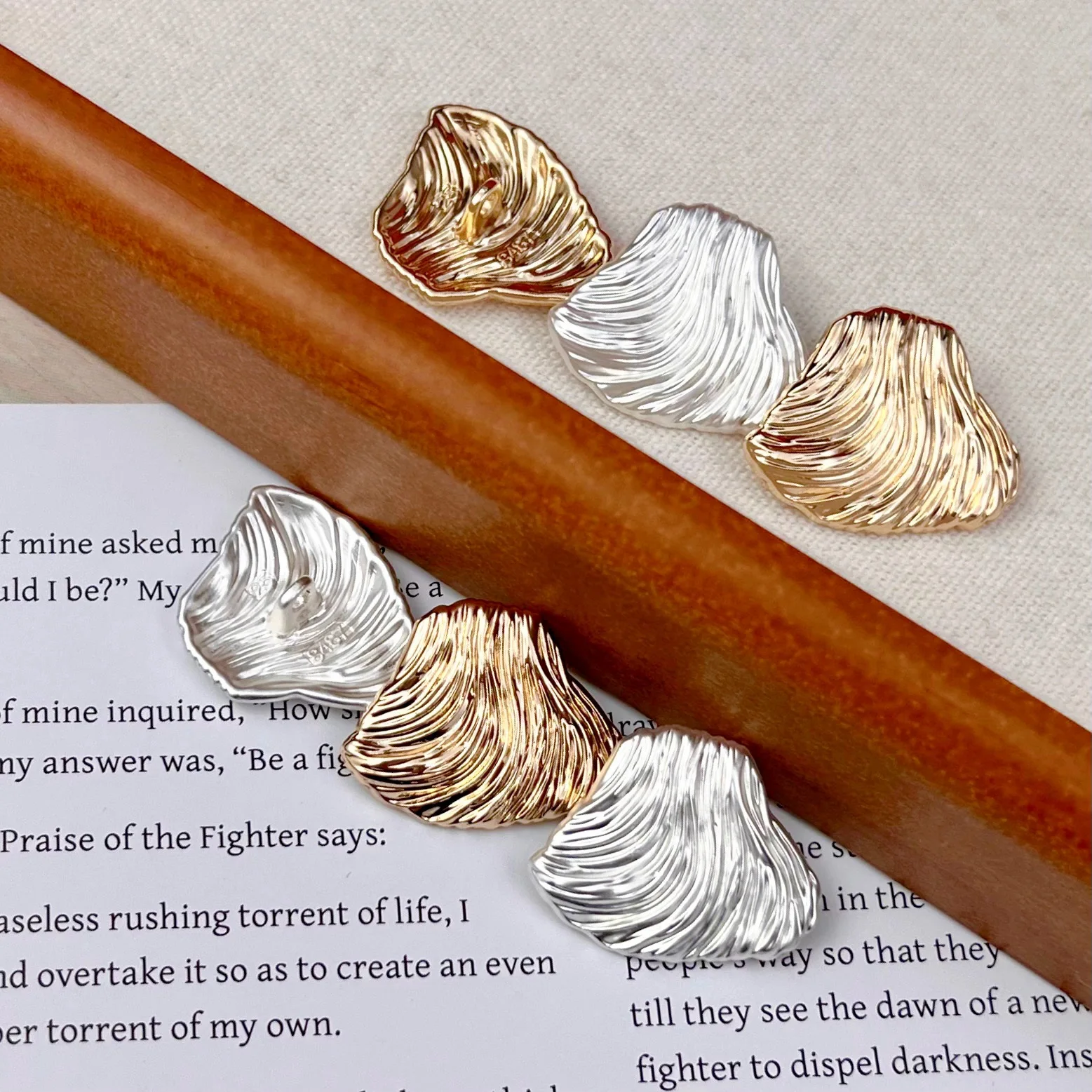 10pcs 20MM/35MM Irregular Shell Shape Metal Button Sewing Clothing DIY Craft High-Grade Decorative