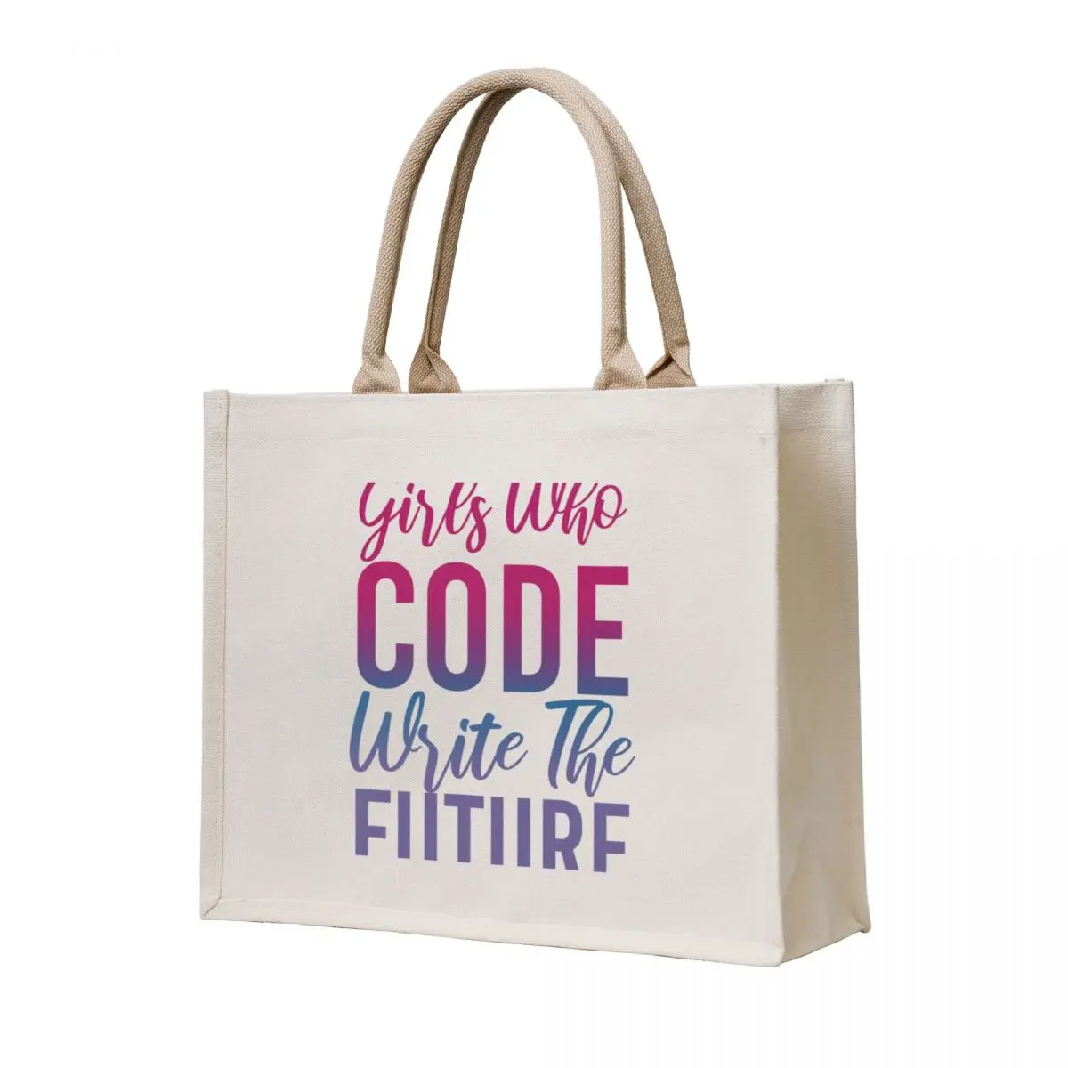 

Girls Who Code Write The Future, Women In Tech Programmer Tote Bag Women's shopping bag ecological bags tote bag women Eco