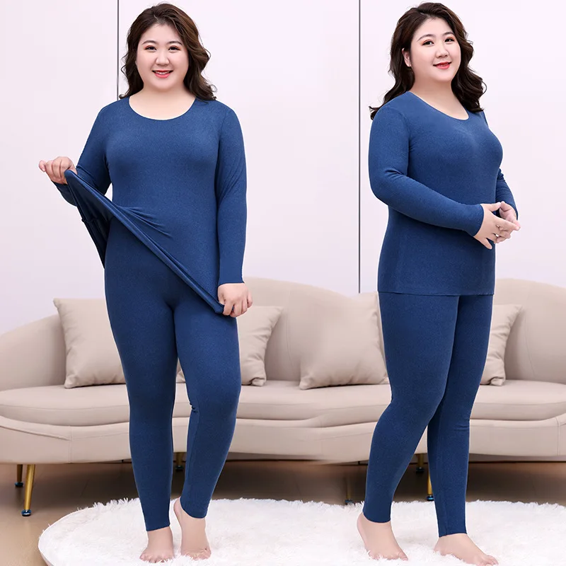 Large Underlay Set Autumn Clothes Autumn Trousers De Rong Heart And Warm Underwear For Women Long Woman Winter Thermal Clothes