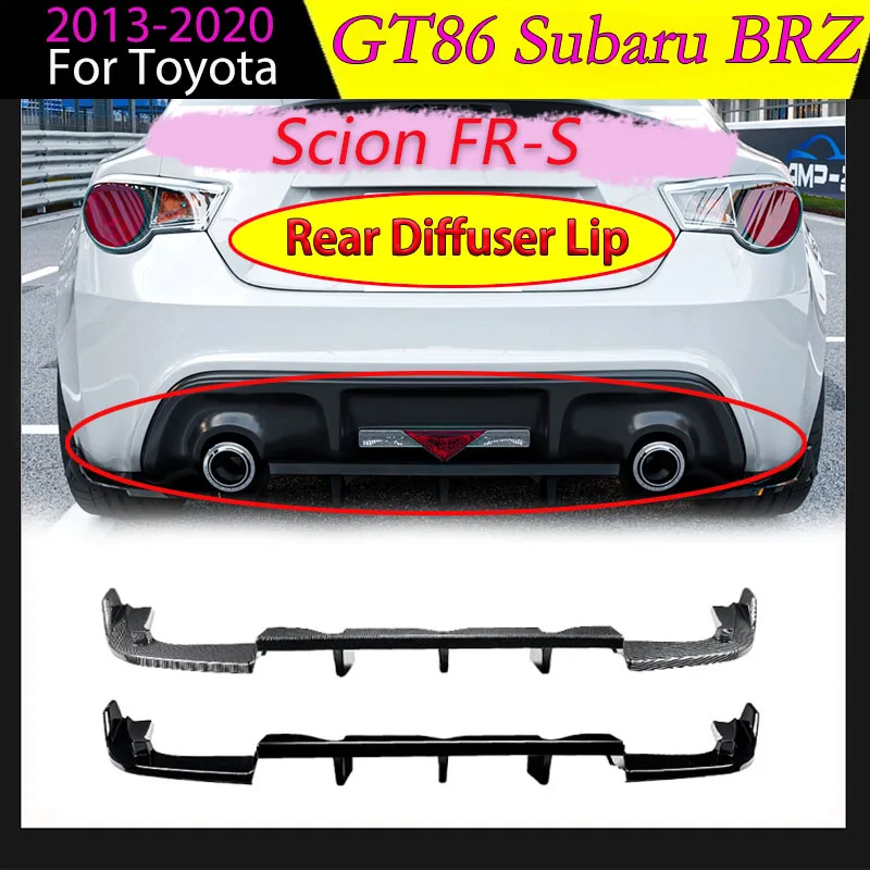 

Rear Bumper Diffuser Lip for Toyota GT86 Subaru BRZ Scion FR-S 2013-2020 Spoiler Spoiler Blade Auto Plate Guard Protector Cover