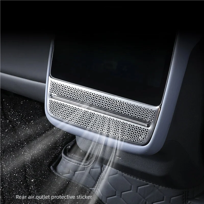 For XPeng 2025 2026 2027 G7 Central Control  Stainless steel Car Decoration Air ConditioningVent Protective Cover