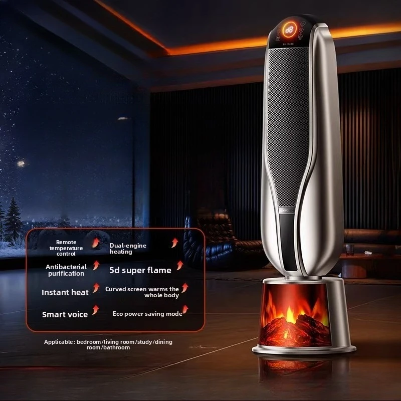 

5D обогреватели для виллы с пламенем / графеновый энергосберегающий и энергосберегающий электрический обогреватель мощностью 2200 Вт/новый зимний портативный обогреватель для комнаты