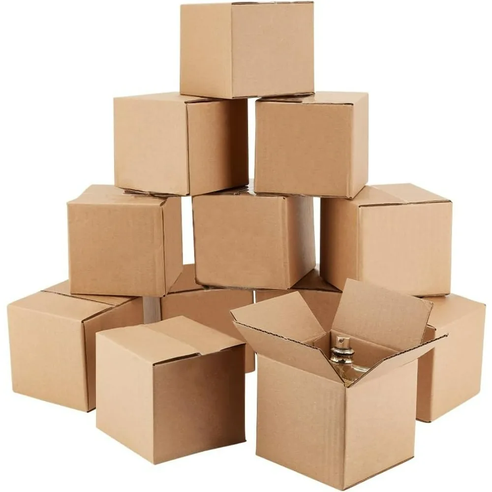 12pcs Shipping Boxes Small Business Packaging Supplies Brown Corrugated Cardboard Boxes Mailing Boxes for Packing