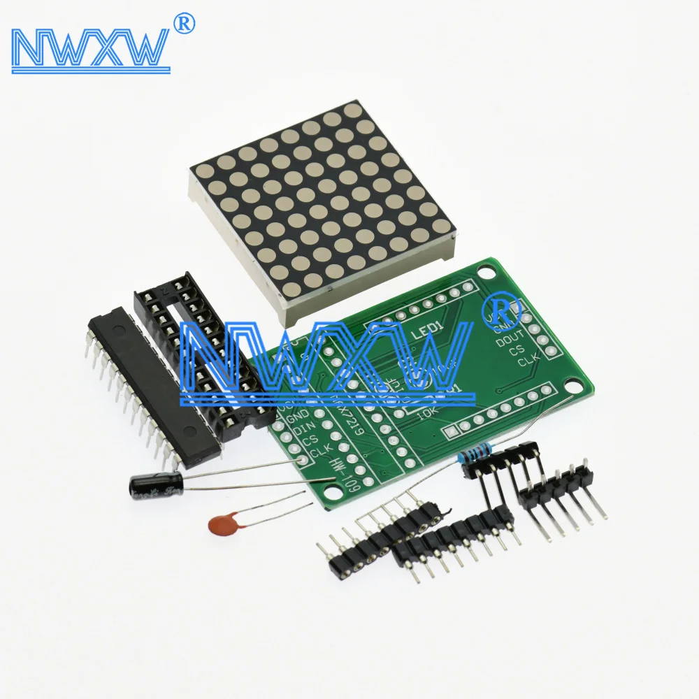 MAX7219 dot matrix finished/loose control module microcontroller display module