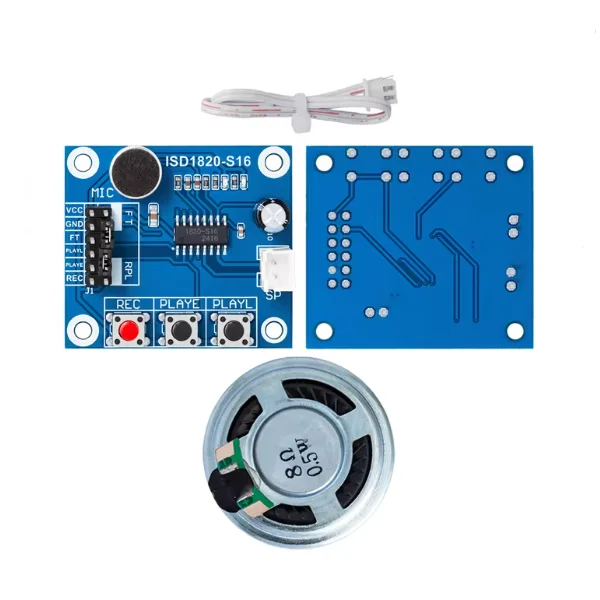 ISD1820 recording and voice module recording and playback audio tape microphone head 0.5W speaker
