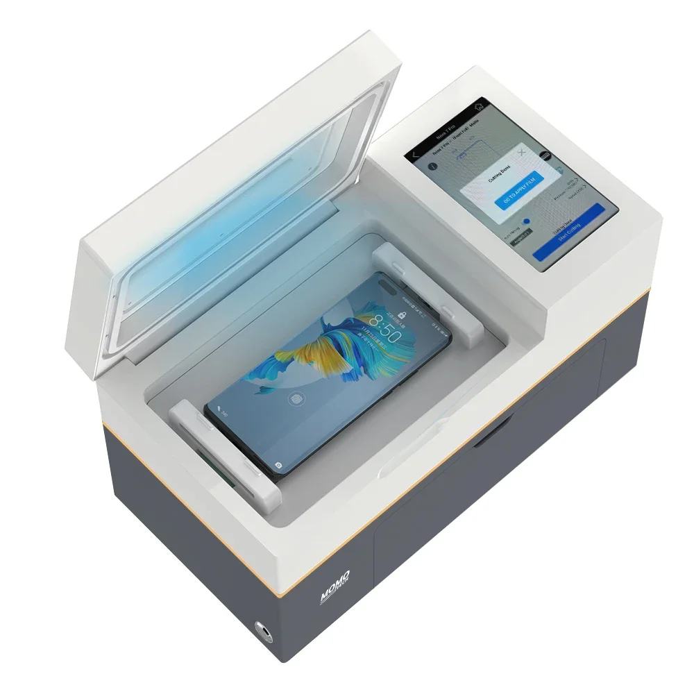 2In1 Soft Hydrogel Film Intelligent Cutting Automatic Installation UV Lamination Curing Screen Protector Cutting Machine