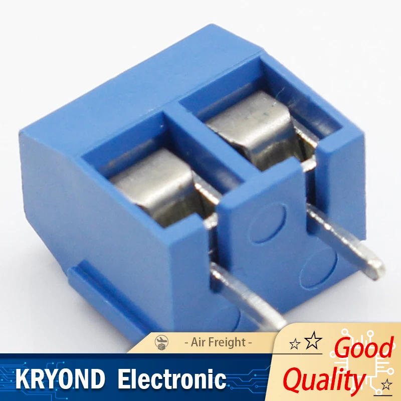 

100 шт. KF301-2P KF301-3P KF301-5.0-3P 3-контактный 5,0 мм винтовой клеммный блок разъем синий зеленый для печатной платы